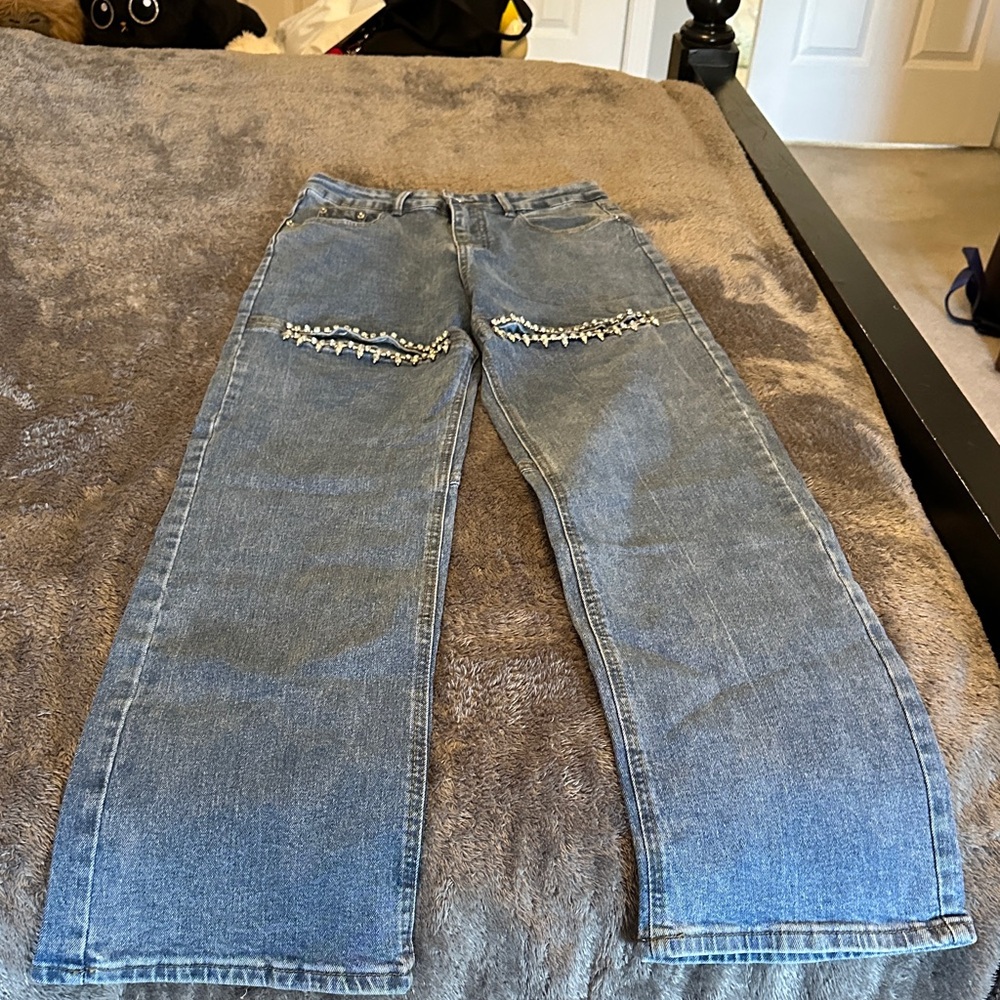 Flared Jeweled Jeans